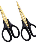 Pro Grade Titanium RC Body Reamer Tool And Straight Curved Scissors Set showing titanium-coated straight scissors