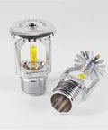 No Fuss 79 Degree Pendant Fire Sprinkler Head Pumping Straight Upward Spray with chrome finish and yellow activator for emergency use.