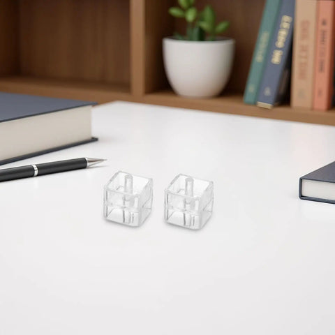 Tape Dispenser Spindle Adapters Plastic Replacement Axles Bundle For Quick No Hassle Tape Replacements Compact And Easy To Install Core Roller Spare Parts To Keep Your Desk Neat And Rolling, clear plastic desk adapters