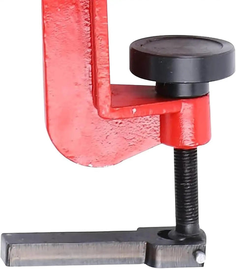 Close-up of Pro Grade Sheet Metal Bender With Matrix Kits Rotary Roller Forming Machine component, showing steel clamp detail.