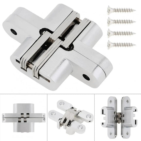 180 Degree Zinc Alloy Concealed Hinge For Folding Doors With Screws Included And Easy Install Heavy Duty Build Quiet Operation