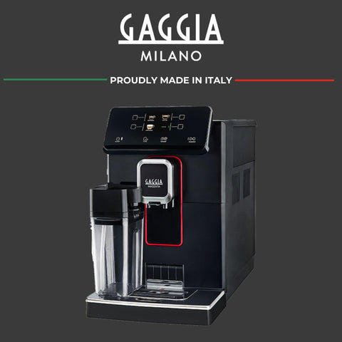 Magenta Prestige Super Automatic Espresso Machine With 12 Custom Drink Settings And On The Fly Programming For Quick Preference Saves Delivers Rich Espresso, Lattes, Cappuccinos, And More Black Finish front view
