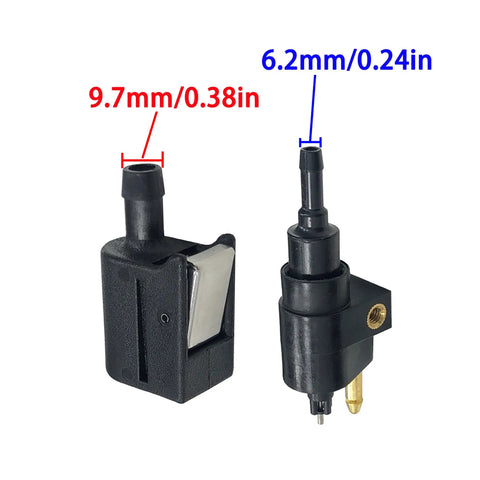 Rugged Outboard Fuel Line Connector Set For Nissan Tohatsu Evinrude Johnson OMC 4HP Through 30HP with male and female couplers