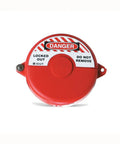 65560 Hinged Gate Valve Lockout Red For One To Two And A Half Inch Valve Handles Built Tough In Injection Molded Polypropylene Front View