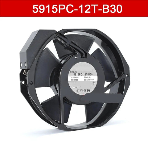 Beefy Aluminum Frame Industrial Cooler Fan For Machine Tools 170x150x38mm, dual voltage 115V AC, 5915PC-12T-B30