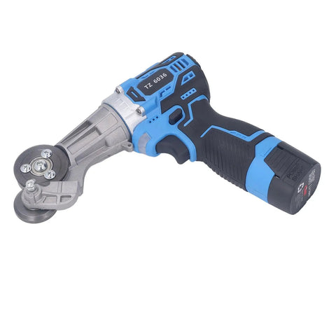 Heavy Duty 16.8V Cordless Electric Sheet Metal Cutter With Steel Gears And 1500mAh Battery, compact design for precise metal trimming.