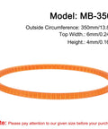 4 Pack MB Series Standard Sewing Machine Belts MB 350 Motor Drive V Belt 350mm Outside Circumference 6mm Top Width 4mm Height Polyurethane