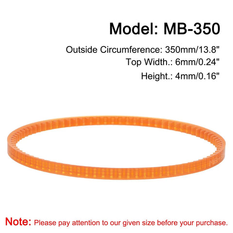 4 Pack MB Series Standard Sewing Machine Belts MB 350 Motor Drive V Belt 350mm Outside Circumference 6mm Top Width 4mm Height Polyurethane