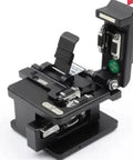 Precision Fiber Optic Cutting Knife For Fusion Splicing And Cold Melt Joining Tools CLV-200D, shown from the side, with hardened steel components.