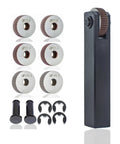 Pro Grade Single Wheel Lathe Knurling Tool Kit With Straight Knurling Wheels Pitches 0.5mm 1.0mm 2.0mm 7 Pieces Coarse To Fine