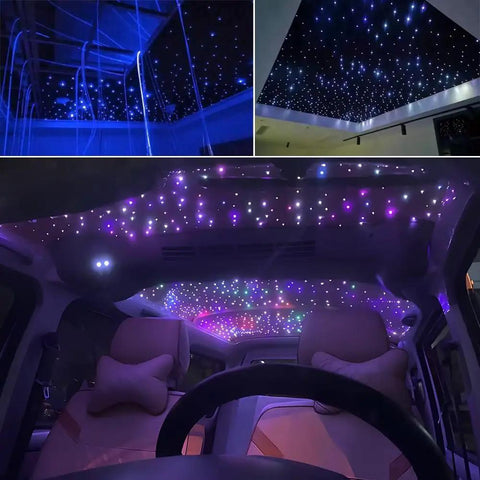 16W RGBW Twinkle Fiber Optic Lights With App Control, Music Activated, in car, truck, home ceiling display, 430pcs, waterproof