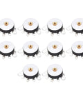 Wheel Potentiometer With Switch 10K Ohm Carbon Film Rotary Potentiometer RV12MM Single Turn B103 5 Terminals 10 Pack