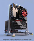 Open Frame PC Chassis Aluminum Case For ATX Motherboards, Unlimited GPU Length, Killer Cooling, Type C Support, DIY Rig Build Ready