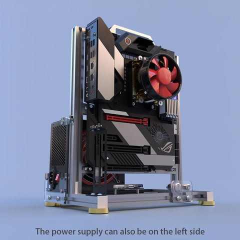 Open Frame PC Chassis Aluminum Case For ATX Motherboards, Unlimited GPU Length, Killer Cooling, Type C Support, DIY Rig Build Ready