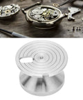 Stainless Steel Watch Movement Holder Base For Precision Modding And Repair, Needle Mounting Stand on table with watch parts