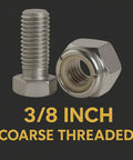 25 Pack 3/8-16 Stainless Steel Nylon Insert Hex Lock Nuts With Hex Socket Drive, Corrosion Resistant Lock Nuts For External Threads