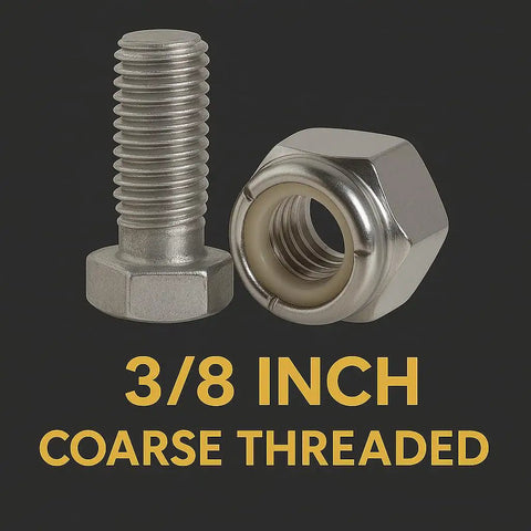 25 Pack 3/8-16 Stainless Steel Nylon Insert Hex Lock Nuts With Hex Socket Drive, Corrosion Resistant Lock Nuts For External Threads
