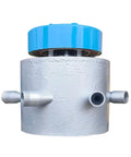 3000W Water Turbine Generator For Off Grid Power 220V Micro Hydro System For Camping Creek River Use Six Tube Hydroelectric Generator With Copper Coil, silver and blue cylindrical unit with multiple inlets.