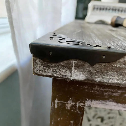 Solid As A Rock Metal Corner Protectors For Furniture Featuring Dope Vintage Floral Accents, black corner guard on table edge.