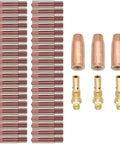 Lincoln 46-Piece MIG Welding Consumables Kit For 100L Welder With 40 Contact Tips 0.035 In 3 Gas Nozzles 1/2 In And 3 Gas Diffusers 0.035 In