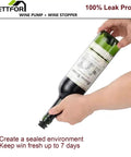 Wine Saver Pump With 4 Vacuum Stoppers For Fresh Open Wine Up To 14 Days Leak Proof Seal With Food Grade Silicone demo