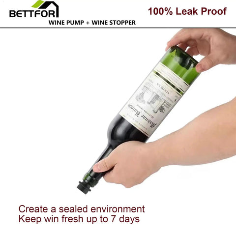 Wine Saver Pump With 4 Vacuum Stoppers For Fresh Open Wine Up To 14 Days Leak Proof Seal With Food Grade Silicone demo