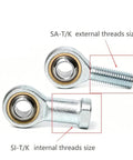 Top Shelf Fish Eye Rod End Bearing And Heim Rose Joint For Reliable Mechanical Linkage built solid with heavy duty steel construction, showing thread sizes.
