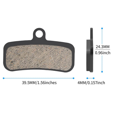 Dimensions of Four Piston Disc Brake Pads Set With Included Installation Tools For Shimano MT420 MT520 M6120 M7120 M8020 M8120 And Tektro TRP