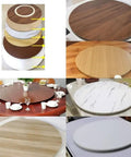 Dope Rustic Wood Lazy Susan Turntable For Tabletop Serving Tray 40 Inch in various colors and wood finishes