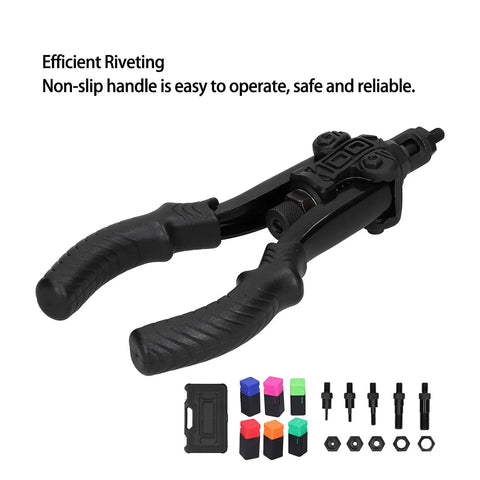 Get The Ultimate Hand Rivet Nut Tool For Serious Metal Repair And Auto Jobs! manual M10 rivet nut gun with non-slip handles and mandrels