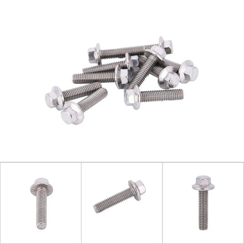 Grab These M6 Hex Flange Screws Made From Top Tier 304 Stainless Steel For Heavy Duty Jobs, Diy Builds And Home Appliances Including Five Solid Sizes Ranging From 16mm Up To 35mm That Save Time By Combining Bolt And Washer Into One Super Strong Fastener.