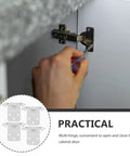 Installing self closing cabinet hinges with spring for kitchen cabinets, white powder coated iron, easy install demonstration
