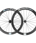 Carbon Disc Brake Wheelset 700c 50mm By 25mm Tubeless Ready For Road Biking Paint Free Finish Toray T700 Fiber EN Certified
