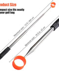 Telescopic Golf Ball Retriever With 12 Foot Aluminum Shaft, Water Safe Ball Grabber Tool For Easy Pickups shown extended and retracted