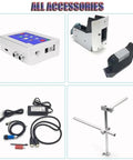 Straight Up Industrial Automatic Coding Machine Label Printer For Assembly Line Barcode QR Code And Date Marking Compact Packaging Automation Tool with accessories and components.