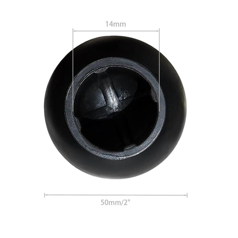 14Mm Camping Chair Replacement Feet Anti Sinking Rubber Ball Feet with 14mm diameter, showing top view and interior details.