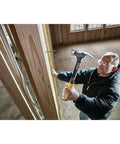 Heavy Duty 22 Oz Framing Hammer With 1-Piece Steel Construction, Yellow and Black Finish, used for nailing in framing