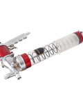 Beefy Heavy Duty Pneumatic Grease Gun With 12000 PSI High Pressure Seal, leakproof grip, clear body with red accents