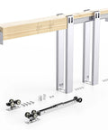 30X80 Inch Pocket Door Frame Kit With Two Way Soft Close For 2X4 Stud Walls Aluminum Track Sliding Hardware for 24-30 in doors
