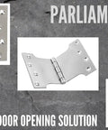 Stainless Steel Parliament Door Hinge 4x4x6 Inch Wide Throw Expandable Swing Clear Reversible Satin Finish with 32D Self Drilling Screws