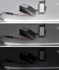 300 Watt Dimmable LED Driver With 110V AC To 12V DC Transformer Magnetic Power Box for LED strip lights dimming demonstration.