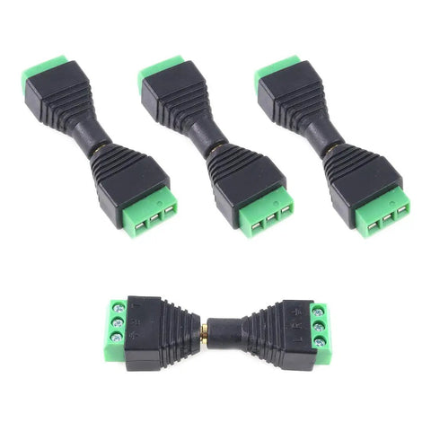 8 Piece 3.5mm Stereo Audio Jack To Av Terminal Adapter Kit Built Like A Tank With Gold Plated Copper Contacts. Four terminal adapters.