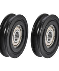 U608ZZ Nylon U Groove Pulley Bearing Wheel 8x40x10mm Double Shielded Chrome Steel Bearings Black 2 Pack for Industrial Equipment