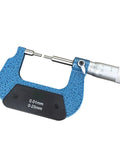 Digital Caliper, Groove Micrometer 0-25-50-75mm Thread Outer Diameter with blue finish, measuring 0-25mm clearly visible.