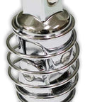 Heavy Duty 1/2 Inch Drive Spring Universal Joint Forged From Polished Stainless Steel For Dead Set Precision And Rock Solid Grip On Tricky Fasteners Designed Tough For The Daily Wrenching Grind And Engineered To Last, showcasing a close-up of spring mechanism.