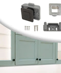 Push Button Latch Lock For 15mm Thick Door Panels Black Heavy Duty Push Lock Cabinet Latch parts included with screws