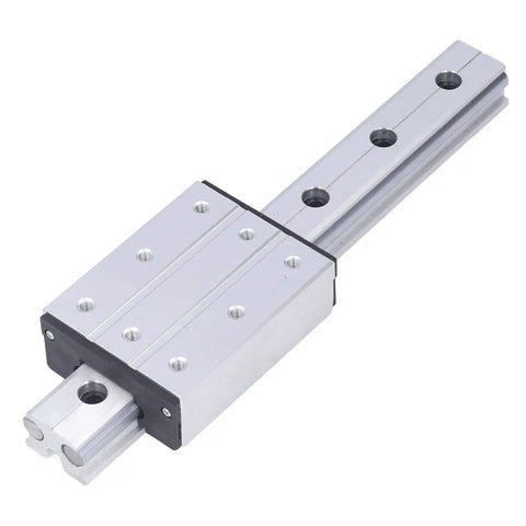 300mm Linear Motion Rail With External Biaxial Guide Block For Precise Robotic Arms And Precision Equipment, Smooth Low Friction Sliding, Easy Mounting Holes, Durable Metal Rail System, silver metal rail