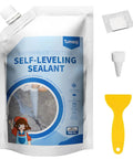 Self Leveling Concrete Crack Filler And Caulking Adhesive For Driveways, Quick Drying Sealant That Penetrates Deep Cracks, Heavy Duty Pro Grade Repair For Concrete Surfaces, Grey 1 Pack, with applicator and nozzle.