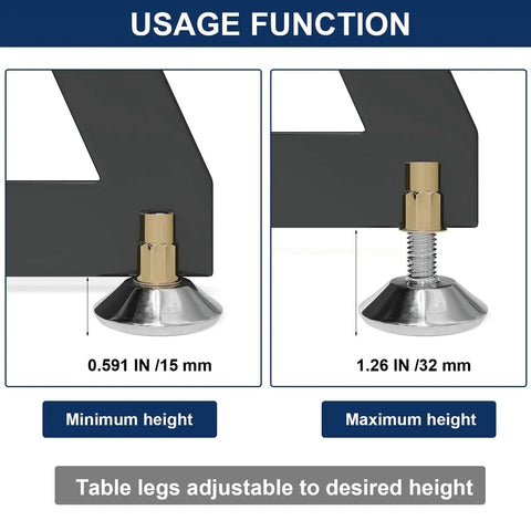 Likapop 8 Pack Threaded Furniture Levelers With Adjustable Shank And Screw On Glide For Tables Cabinets Chairs And All Furniture Legs Built To Hold Over 200 Pounds Each For Indoor And Outdoor Use Premium Aluminum Iron With Black PP Base M8