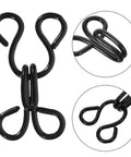 Invisible Hook And Eye Latch Sewing Kit For Easy Quick Clothing Fixes 22mm Black Fasteners 100 Pcs Multipurpose Bra Underwire And Pant Hook Replacements Closures And Clasps For Garments And More, black hook-and-eye fastener close-up
